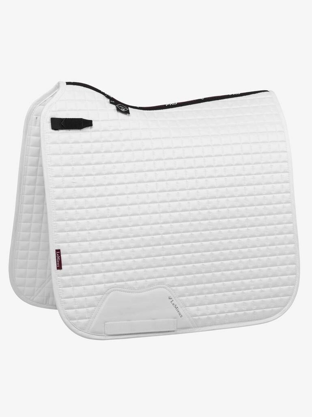 Suede Dressage Square White Saddle Pads