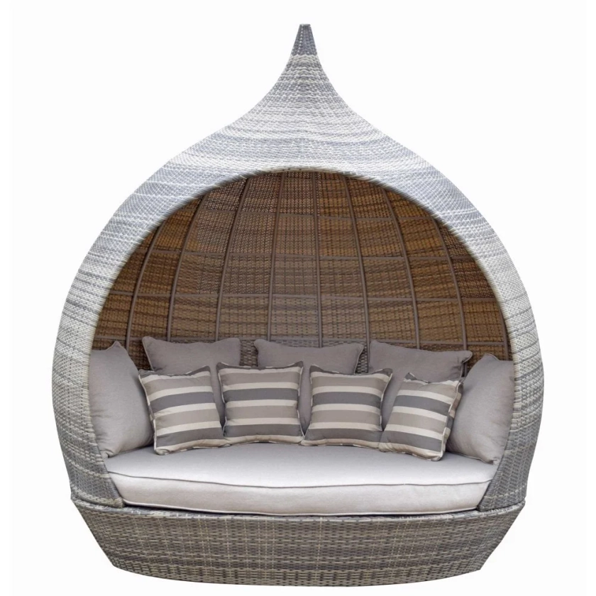 Pearl Rattan Garden Day Bed - Choice Of Colours