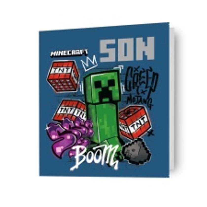 Minecraft 'Son' Birthday Card