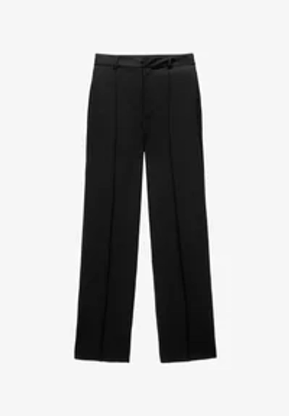 PULL&BEAR SMART SEAMED - Pantalon classique - black/noir - ZALANDO.FR