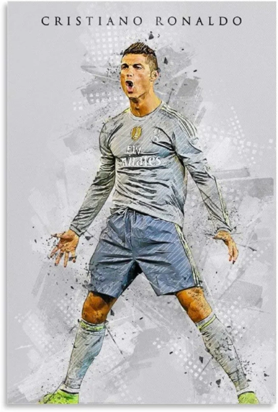 DSGFR Cristiano Ronaldo 13 Poster décoratif sur toile pour salon, chambre à coucher, 50 x 75 cm