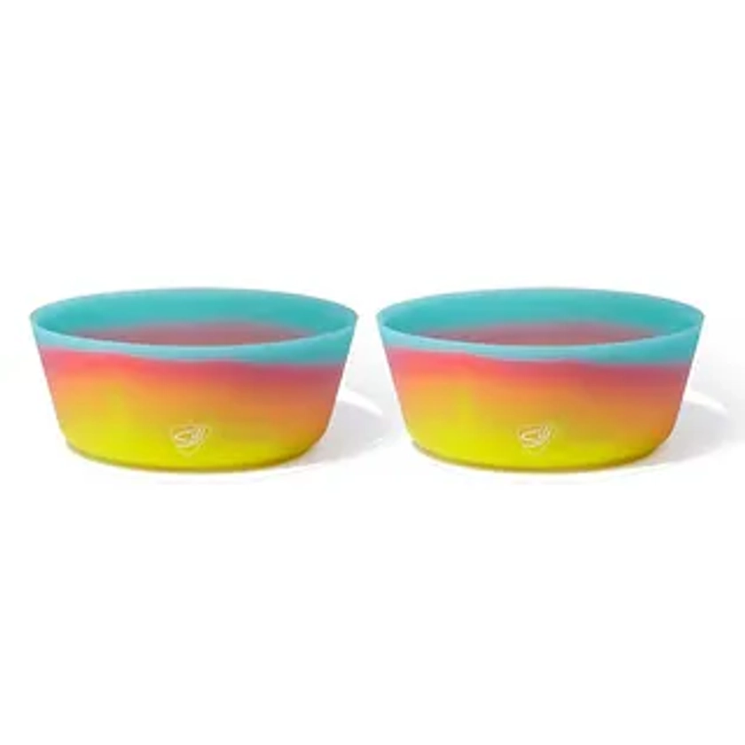 Silipint: Silicone 18oz Squeeze-A-Bowl Set of 2: Aurora - Microwavable, Flexible, Unbreakable, Non-Slip, Easy Grip | Overstock.com Shopping - The Best Deals on Lunch/To Go Solutions | 42777893