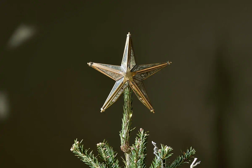 Bakara Star Tree Topper - Antique Brass