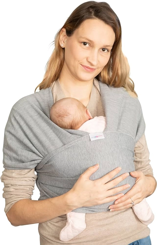 Baby Sling | Baby Wrap Carrier | Newborn to 35 lbs Infant with 3 Carrying Positions | 95% Polyester 5% Spandex - Dark Grey : Amazon.co.uk: Baby Products