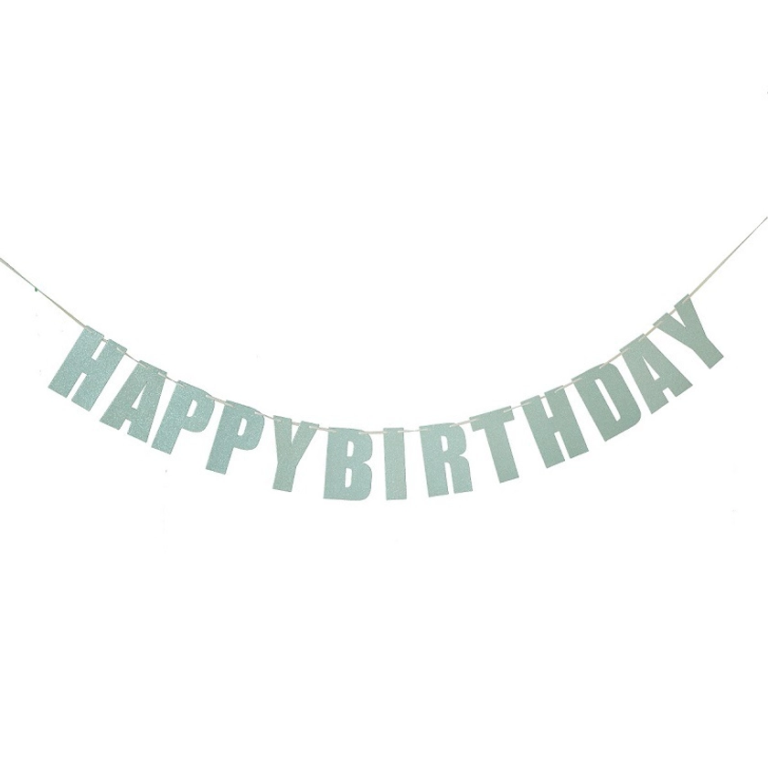 HAPPY BIRTHDAY Banner, Party Decorations Supplies, Golden Glitter Paper Garlands Backdrops, Golden Letters, Flag Party Scene Layout Decoration, Photo