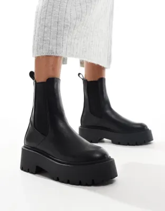 ASOS DESIGN Amy chunky chelsea boots in black | ASOS