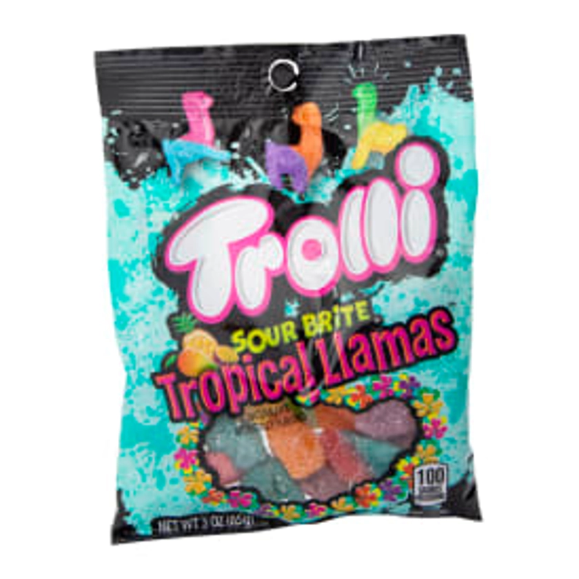 trolli® sour brite tropical llamas gummy candy 3oz