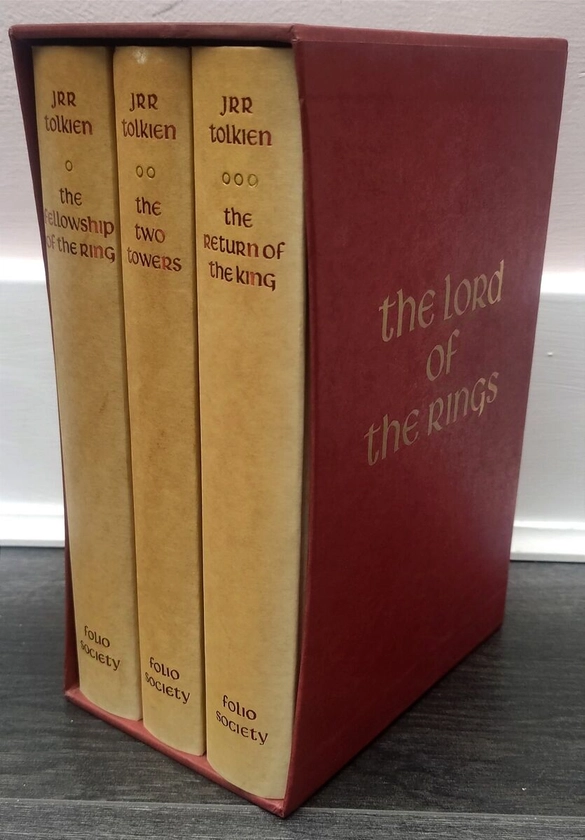 JRR Tolkien The Lord Of The Rings 3 Vol Folio Society 1990