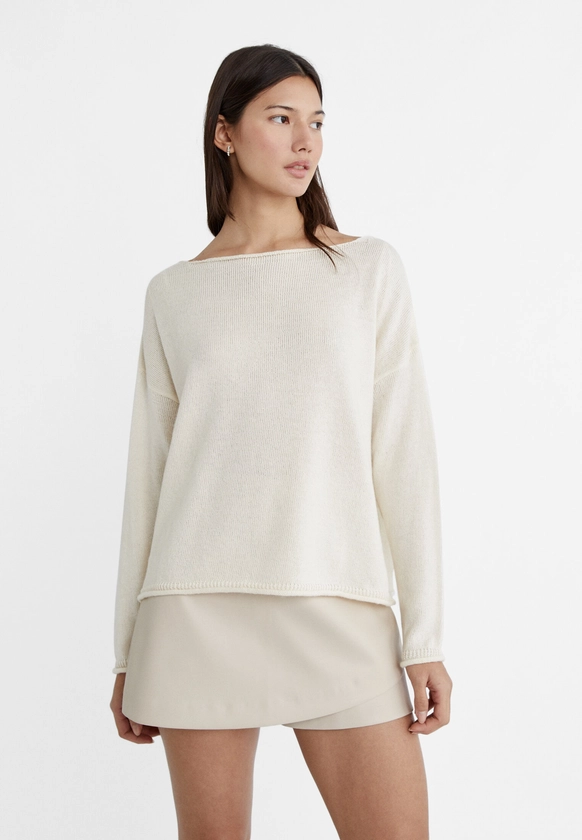 Pull maille col bateau - Mode femme | Stradivarius France