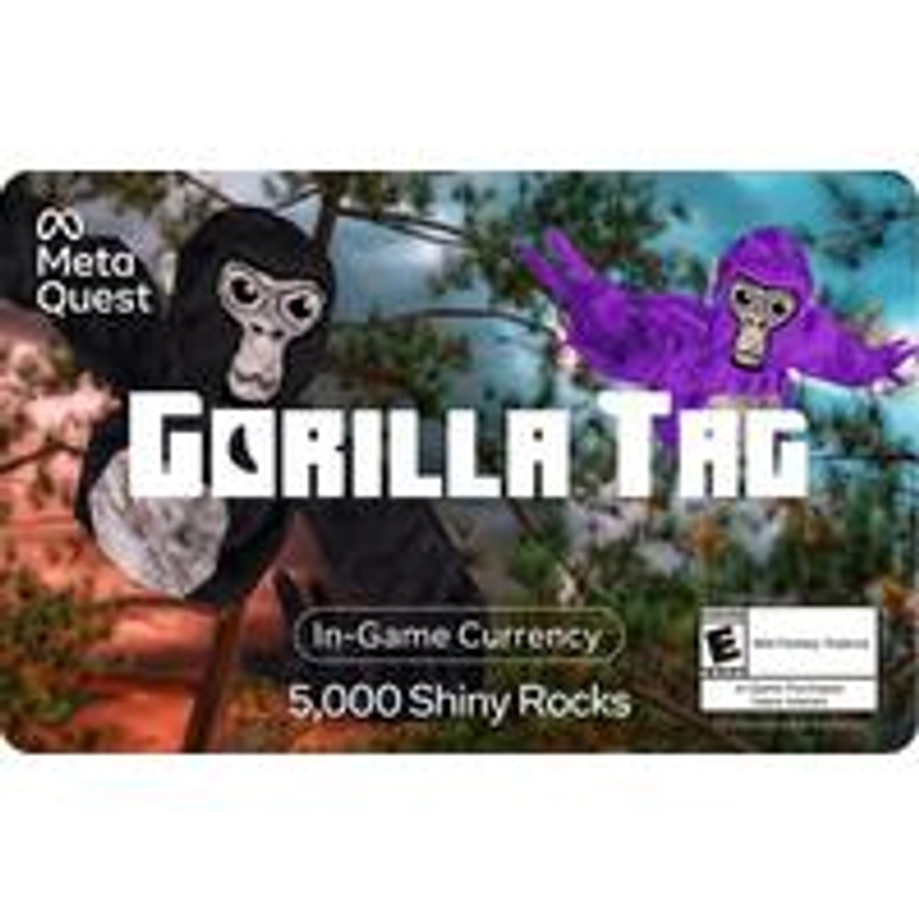 Meta Quest Gorilla Tag: 5000 Shiny Rocks In-Game Currency Gift Card (Digital)