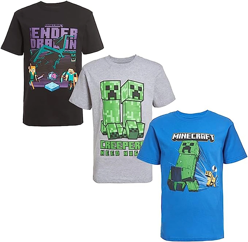 Minecraft Creeper Boys 3-Piece Bundle Set, Zip up Fashion Hoodie, Short Sleeve T-Shirt, and Jogger Sweatpants (Sizes 4-16) - Walmart.com