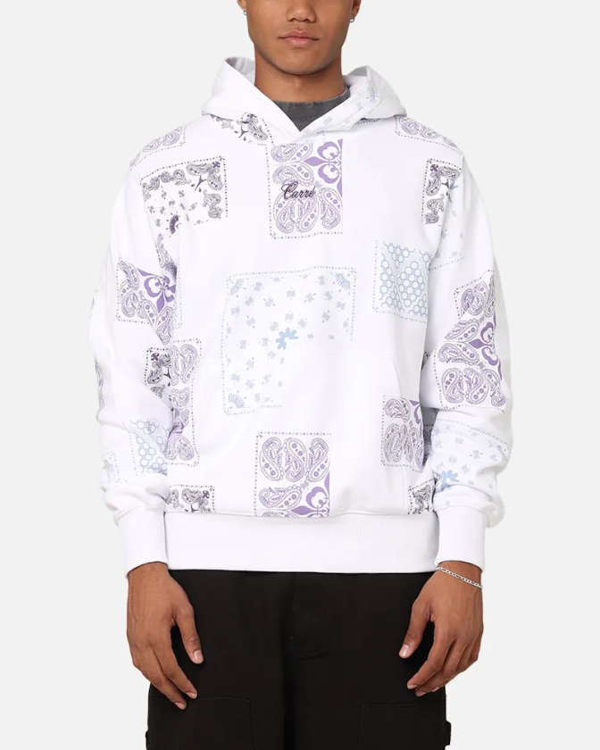 Carre Fragment Paisley Hoodie White