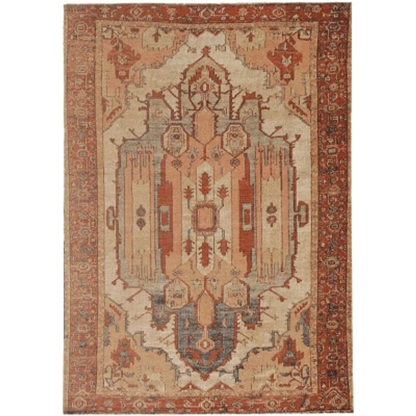 3'x5' Great Zero Garron Rug Off White/Red - Linon