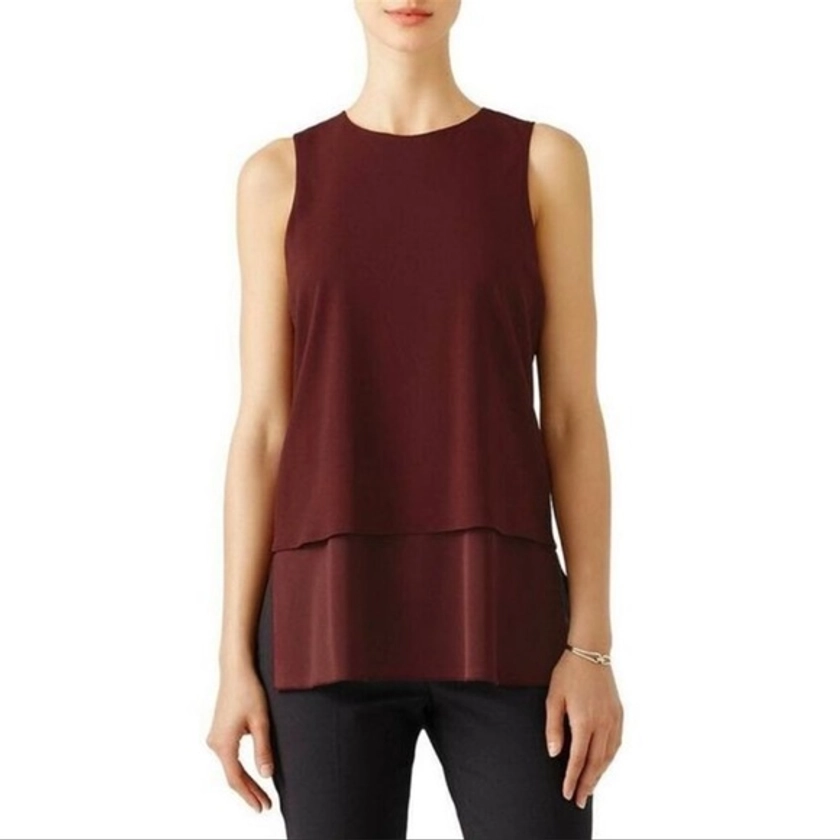 Theory Anastaza Bergen Sleeveless Tiered Top