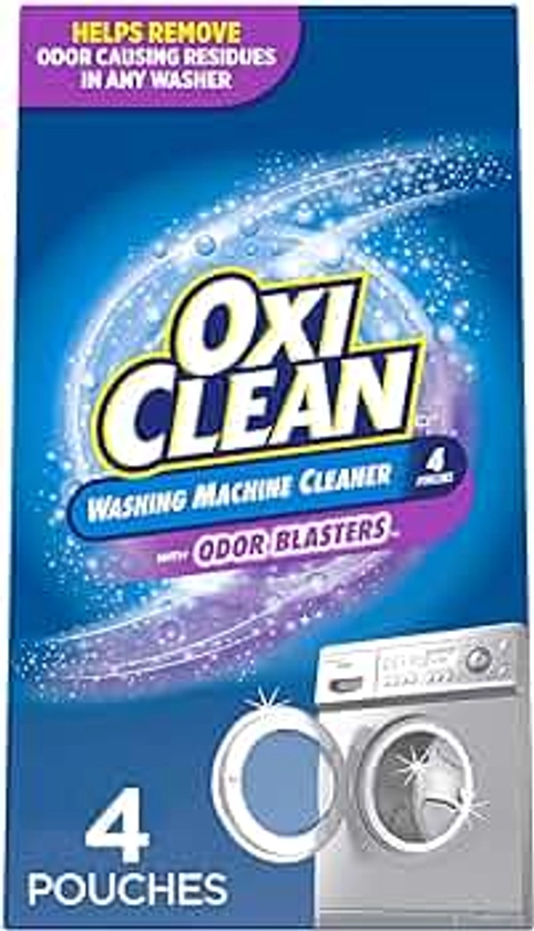 OxiClean Washing Machine Cleaner with Odor Blasters, 4 Count