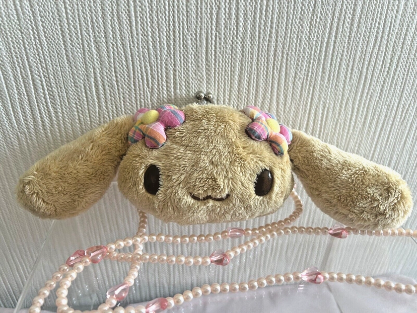 Cinnamoroll Mocha Shoulder Purse Plush Stuffed Toy Face Shape Sanrio Japan