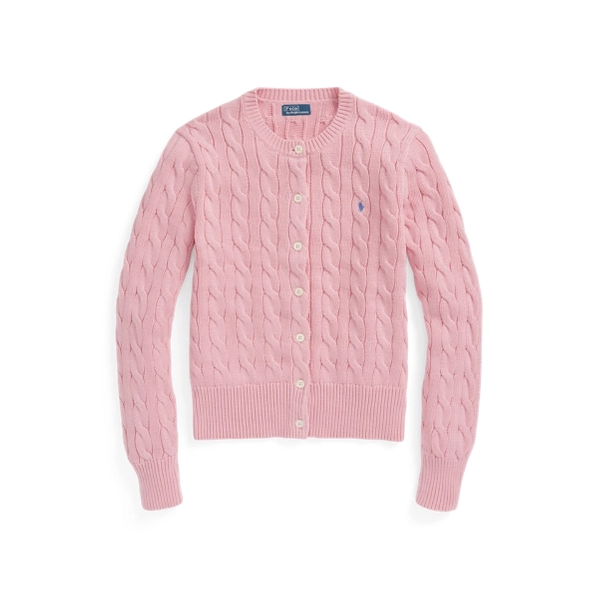 Cardigan torsadé en coton à col rond pour femme | Ralph Lauren® FR