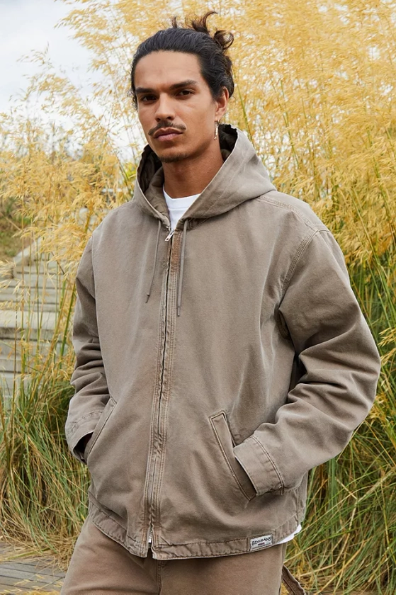 BDG Rex Camel Canvas Skate Hoodie