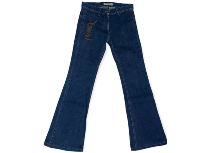 Pantalon en jean pour femme Yves Saint Laurent, jeans YSL vintage