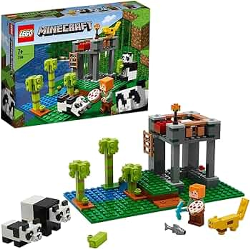 LEGO 21158 Minecraft The Panda Nursery Building Set with Alex & Animal Figures, Toys for Boys and Girls 7 plus Years Old