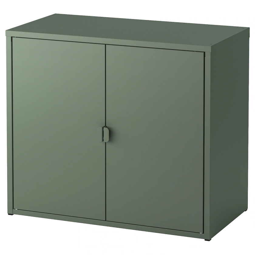 BROR rangement 2 portes, gris vert, 76x40x66 cm - IKEA