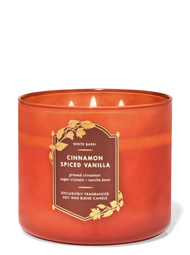 Cinnamon Spiced Vanilla 3-Wick Candle | Bath & Body Works