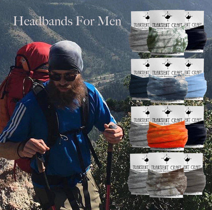 BEST Men's Bamboo Headbands - Made for MEN - By Transient Craft