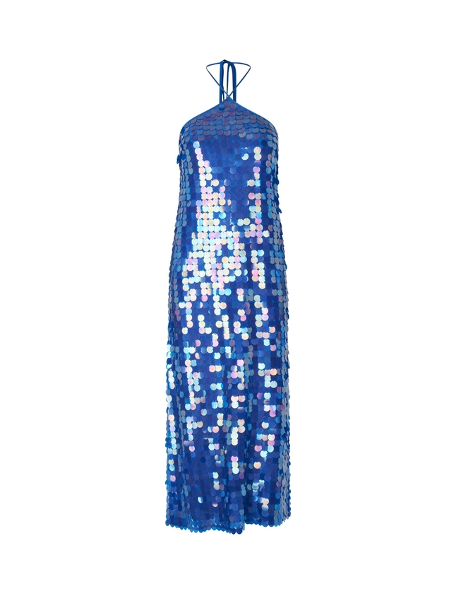 Saks Potts — Polly Dress — Deep Blue Sequin