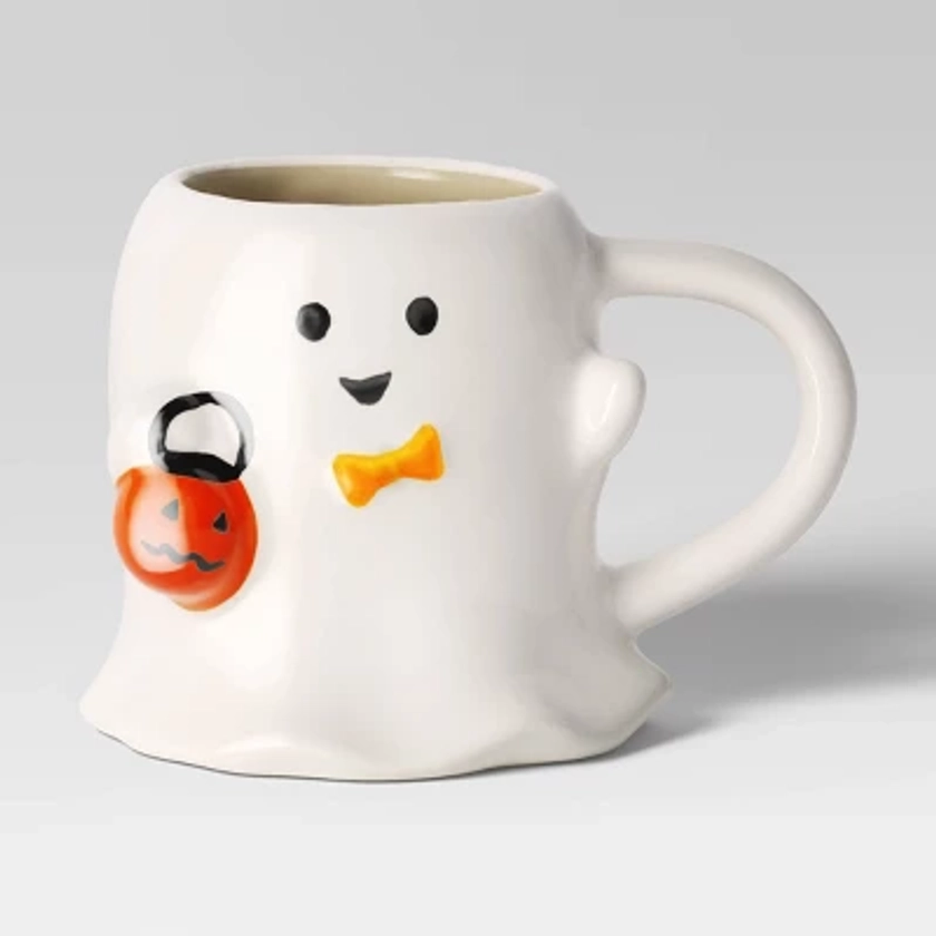 15.2 fl oz Halloween Stoneware Figural Ghost Mug - Hyde & EEK! Boutique™