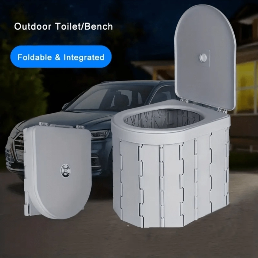 1 pièce Toilette pliante portable, convient pour le camping et les voyages - une solution pratique et hygiénique pour les aventures en plein air équipement de camping