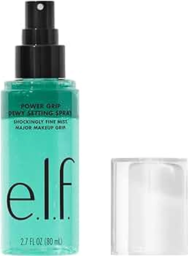 e.l.f. Power Grip Dewy Setting Spray, Ultra Fine Mist Made With Hyaluronic Acid, Grips Makeup For A Hydrated, Dewy Finish, Vegan & Cruelty-Free