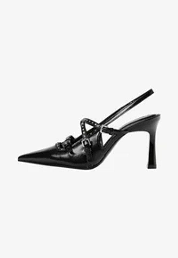 Stradivarius STUDDED - Escarpins à talons hauts - black/noir - ZALANDO.FR