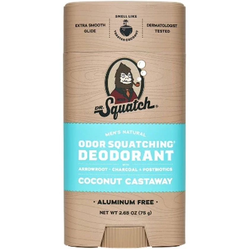 DR. SQUATCH Men's Natural Deodorant - Coconut Castaway - 2.65oz