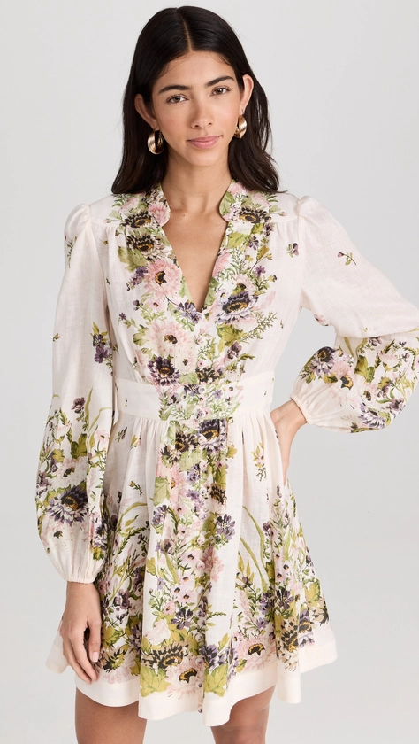 Zimmermann Halliday Plunge Mini Dress | Shopbop