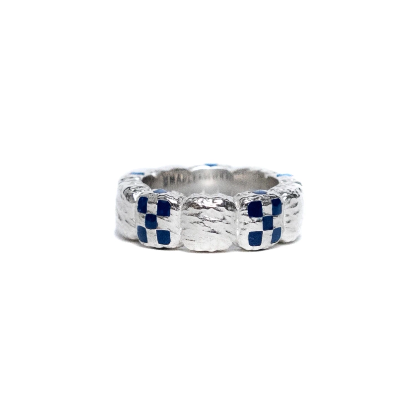 Davie Ring (Silver 925/Navy Resin)