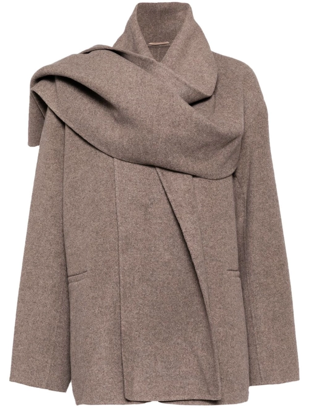 scarf-collar coat