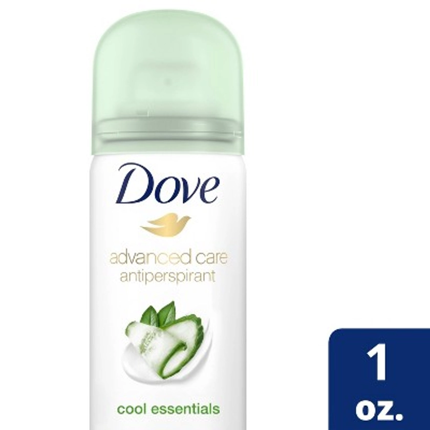 Dove Beauty Cool Essentials Antiperspirant Deodorant Dry Spray - Trial Size - 1oz