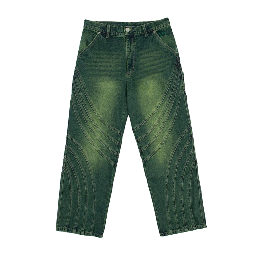 V1 MAZE PANTS GREEN DENIM