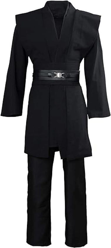 Bichingda Herren-Tunika, Ritterkostüm, Kapuzenrobe, Uniform, Cosplay, Komplettes Halloweenkostüm-Set