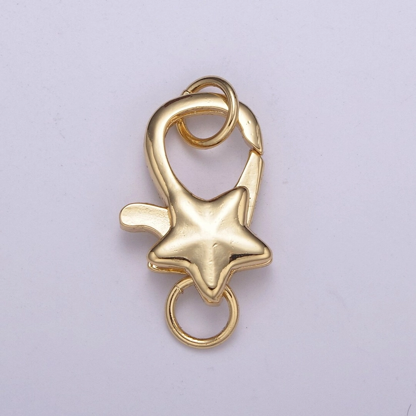 1x Gold Star Clasp, Large Spring Ring Measurement Include Loops 24 Mm, Necklace Bracelet Component Supply for Jewelry Making, L-570 - Etsy