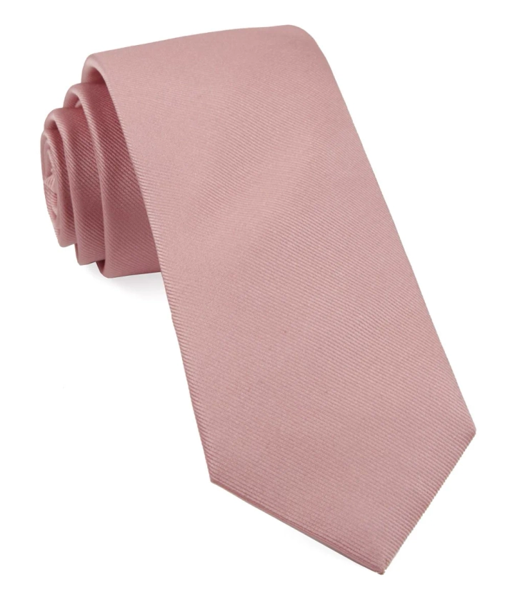 Grosgrain Solid Baby Pink Tie | Silk Ties | Tie Bar