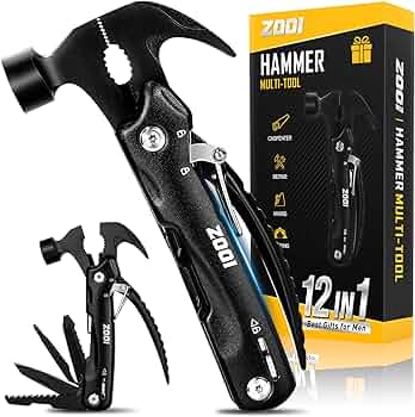 ZOOI Gifts for Men, Gadgets for Men 12 in 1 Multi Tool Camping, Mens Gifts for Dad, Birthday Gifts for Him, Secret Santa Gifts for Men, Christmas Gifts for Him,Stocking Fillers for Men