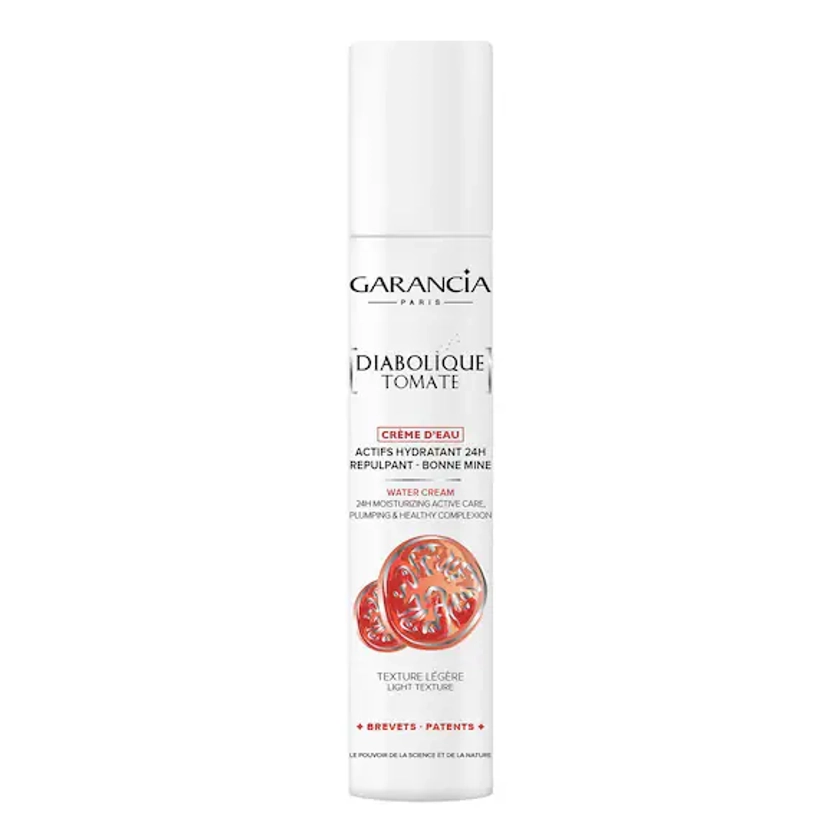 GARANCIA | Diabolique Tomate - Crème d'Eau Actifs Hydratant 24H, Anti-Age et Bonne Mine