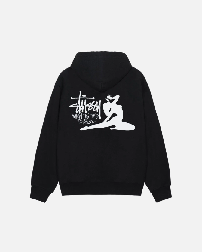 Relax Hoodie in black – Stüssy UK