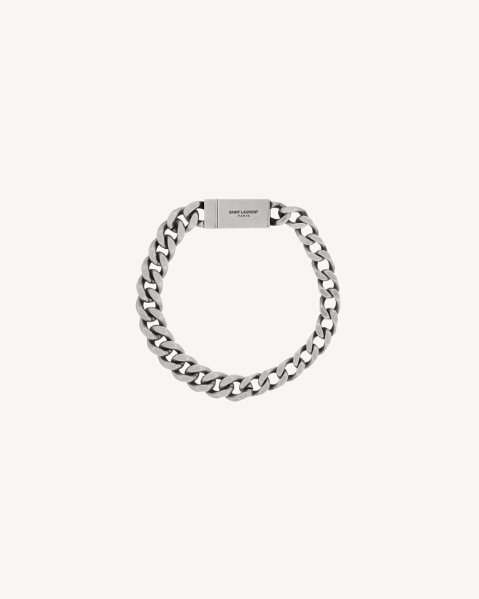 BRACELET GOURMETTE EN MÉTAL | Saint Laurent | YSL.com