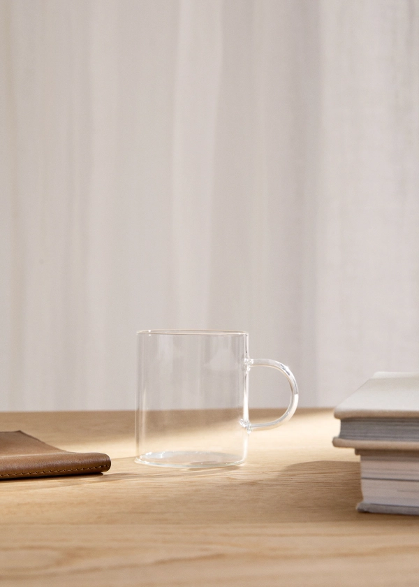 Tasse en verre borosilicate avec anse 300 ml