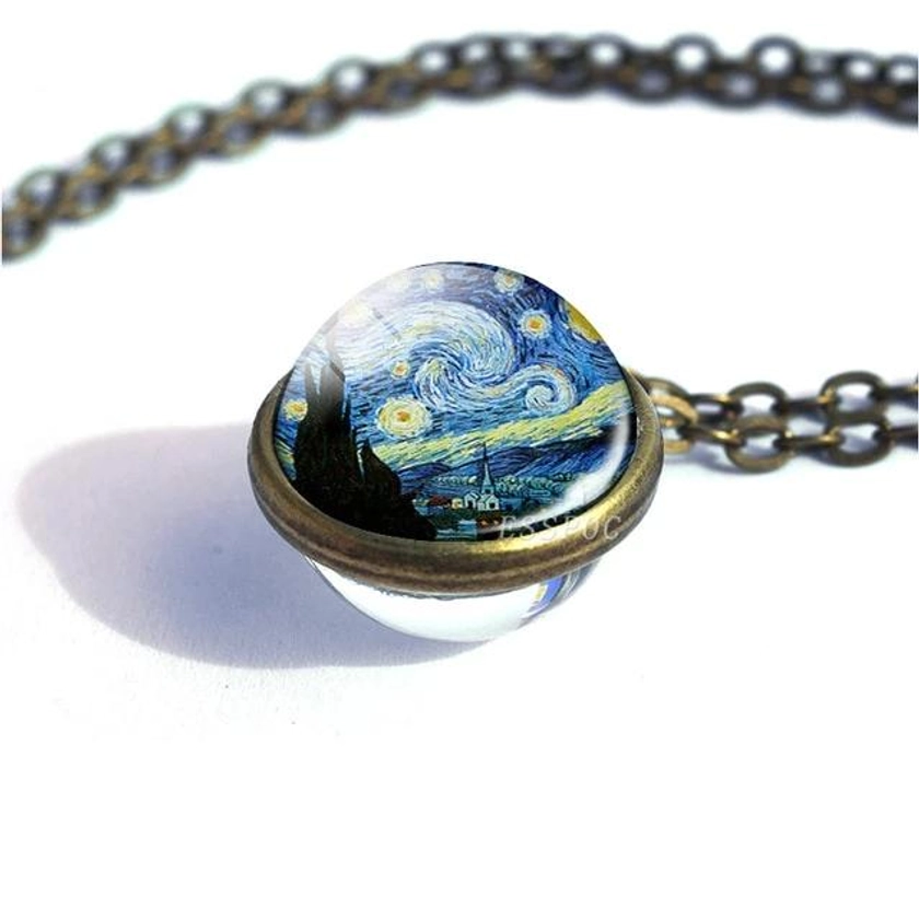 Van gogh Glass necklace