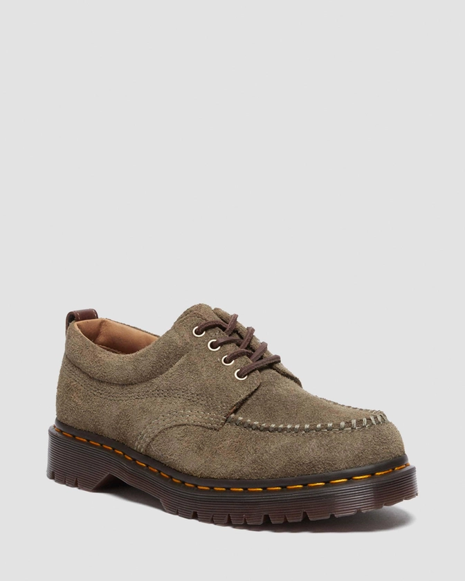 Chaussures Lowell en daim en Olive | Dr. Martens