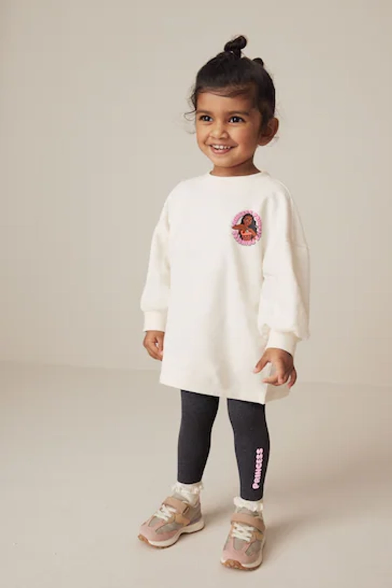 Ecru White Disney Princess Long Sleeve T Shirt and Leggings Set (3mths-7yrs)