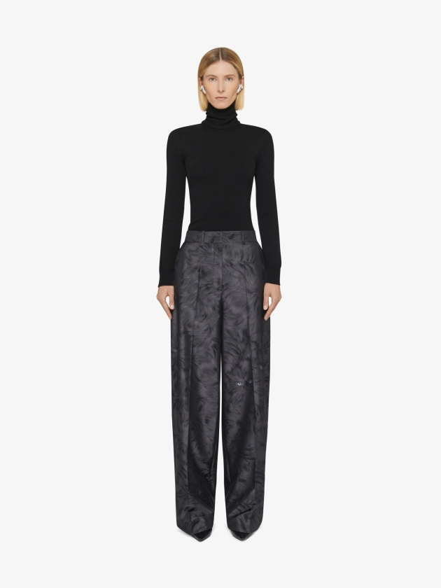 Pantalon de tailleur oversize en jacquard chat - anthracite | GIVENCHY FR